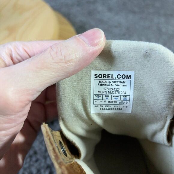 Sorel  Cheyanne II Duck Boots Mens Size 7 Waterproof Leather Suede Brown Black main image 5